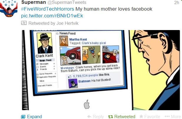 supermantweets screen shot