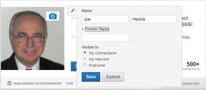 LinkedIn--Changing your user profile name--4-22-14